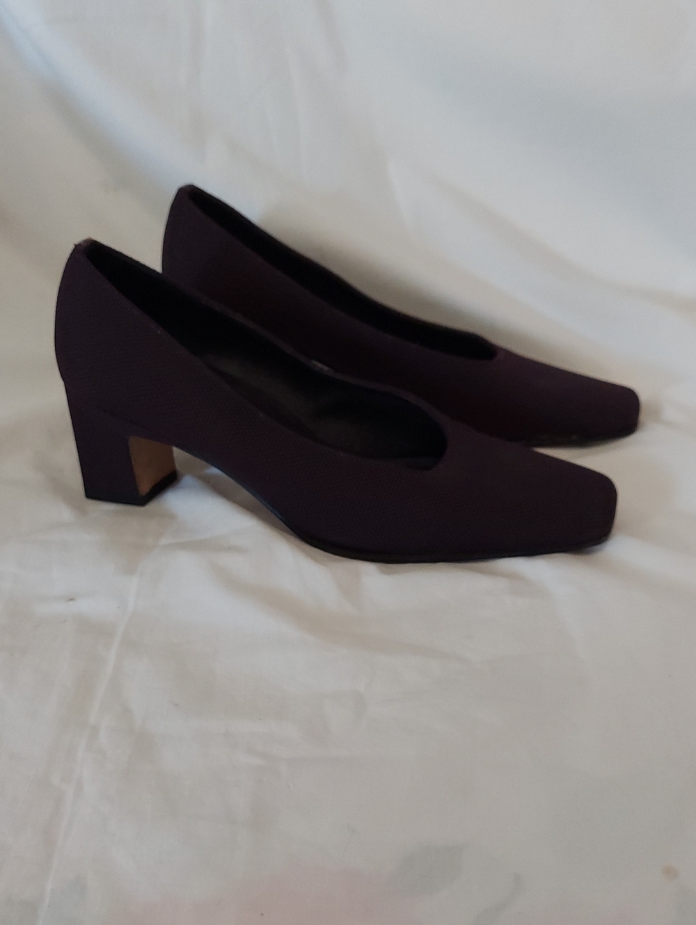 Renzo Fontanelli Italy Pump Block Heel Womens 5.5B Brown Textured